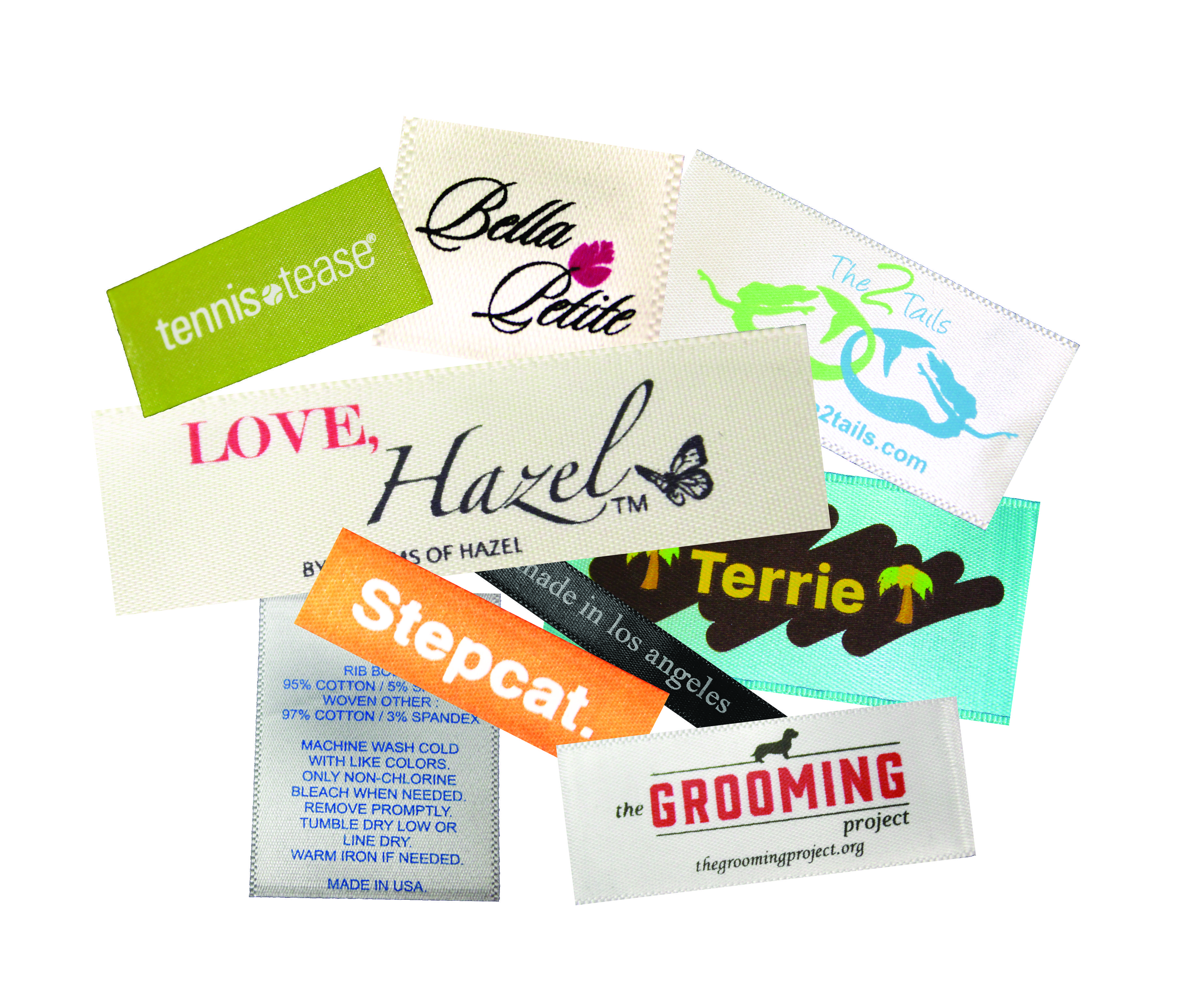 Satin Custom Printed Labels & Tags - Rapid Tag & Label